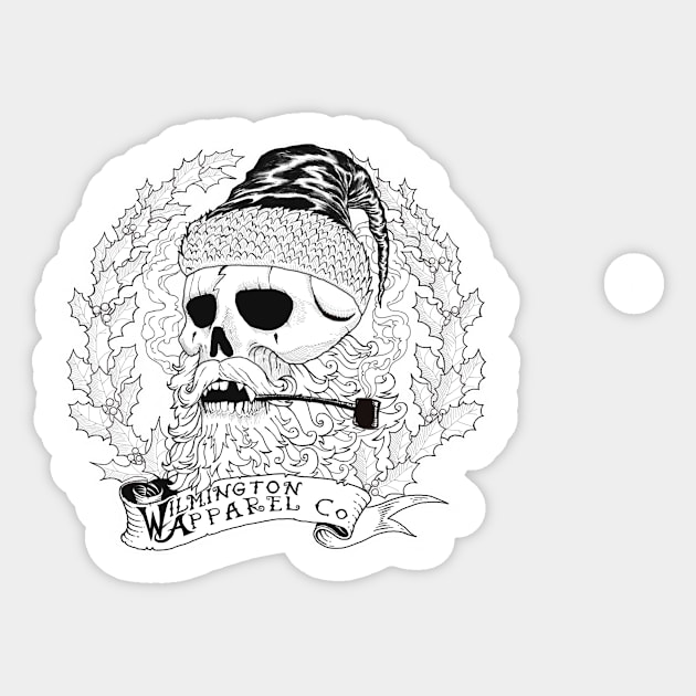 Santa Skull Sticker by WAC1